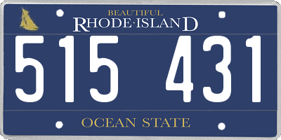 RI license plate 515431