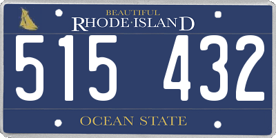 RI license plate 515432