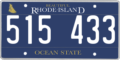 RI license plate 515433