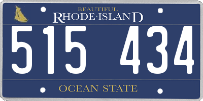RI license plate 515434