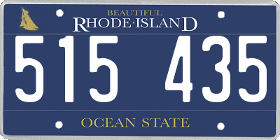 RI license plate 515435