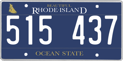 RI license plate 515437