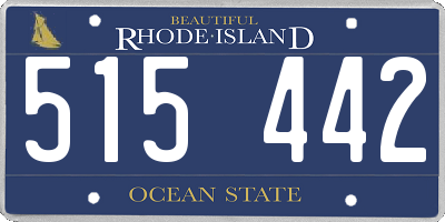 RI license plate 515442