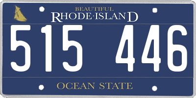 RI license plate 515446