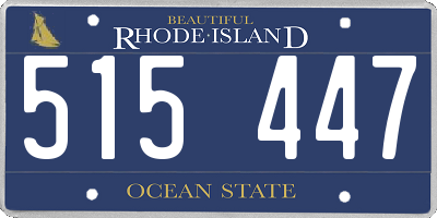 RI license plate 515447
