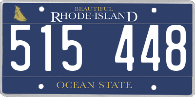 RI license plate 515448