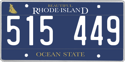 RI license plate 515449