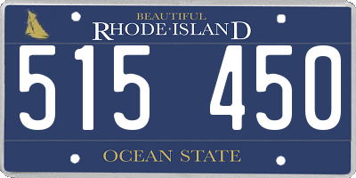 RI license plate 515450