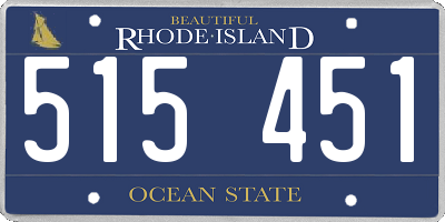 RI license plate 515451