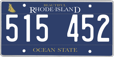 RI license plate 515452