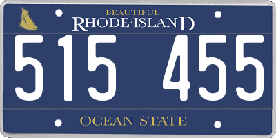 RI license plate 515455