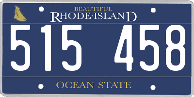 RI license plate 515458