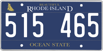RI license plate 515465