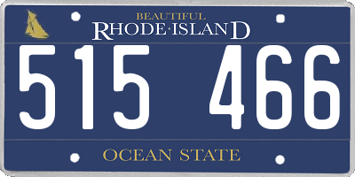 RI license plate 515466