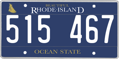 RI license plate 515467