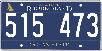 RI license plate 515473