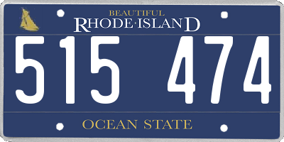 RI license plate 515474