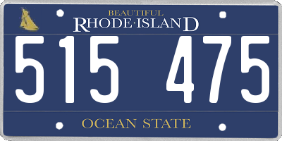 RI license plate 515475