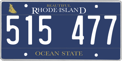 RI license plate 515477