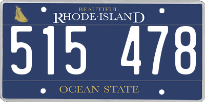 RI license plate 515478