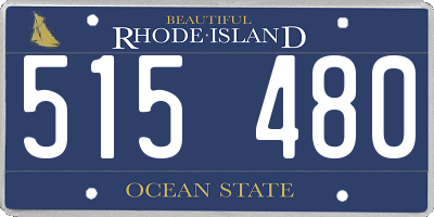 RI license plate 515480