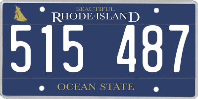 RI license plate 515487