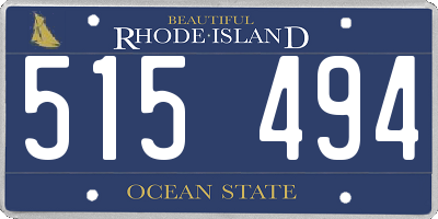 RI license plate 515494
