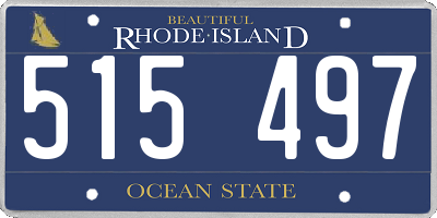 RI license plate 515497