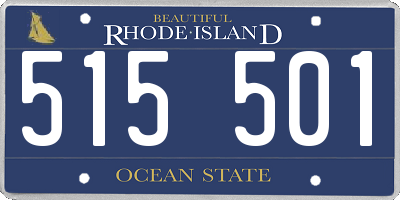 RI license plate 515501