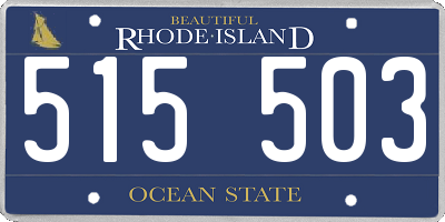 RI license plate 515503