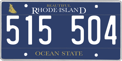 RI license plate 515504