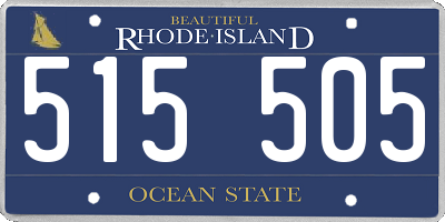 RI license plate 515505