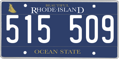 RI license plate 515509