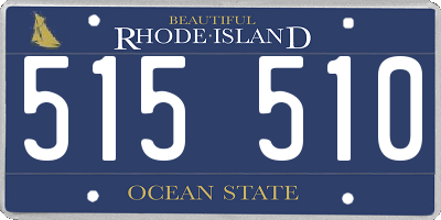 RI license plate 515510