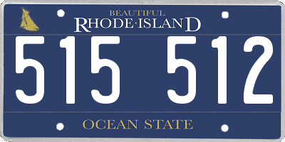 RI license plate 515512