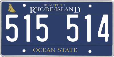RI license plate 515514