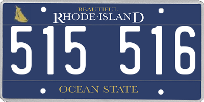 RI license plate 515516