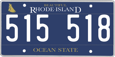 RI license plate 515518
