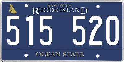 RI license plate 515520