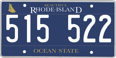RI license plate 515522