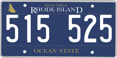 RI license plate 515525