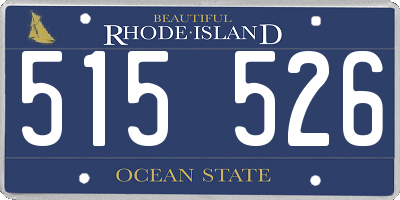 RI license plate 515526