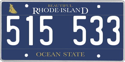 RI license plate 515533