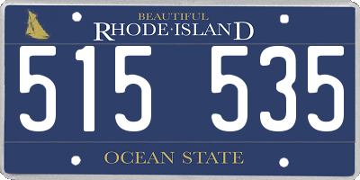 RI license plate 515535
