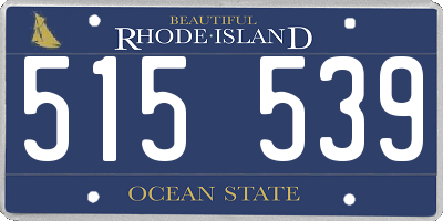 RI license plate 515539