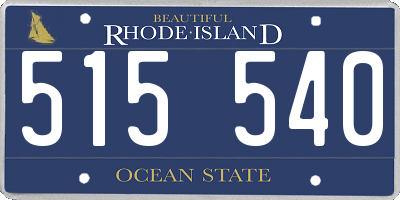 RI license plate 515540