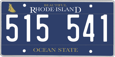 RI license plate 515541