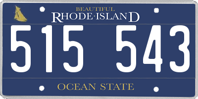 RI license plate 515543