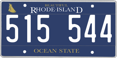 RI license plate 515544