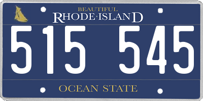 RI license plate 515545